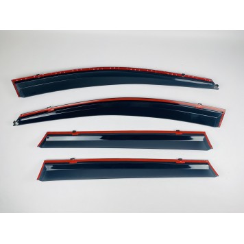 Дефлекторы окон Honda CR-V 2017+ с нерж. хром полоской-1